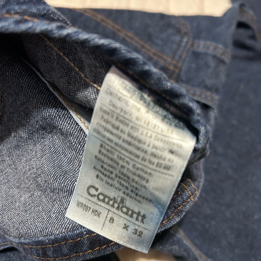Carhartt Womens Blue Denim Overalls - Picture 4 of 8